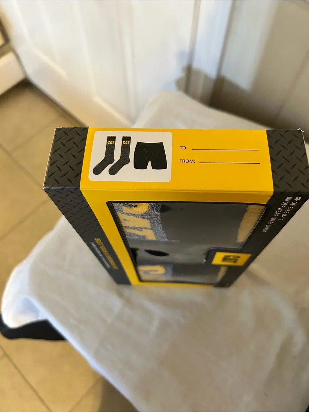 NIB Caterpillar Men’s Boot Socks & Underwear Gift Set Size Large